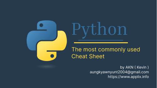 Python Cheat Sheet